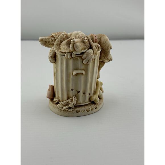 Harmony Kingdom "Nic Nak Paddywak" Dogs in Can 1996 Rare Boot Inside - Picture 2 of 11